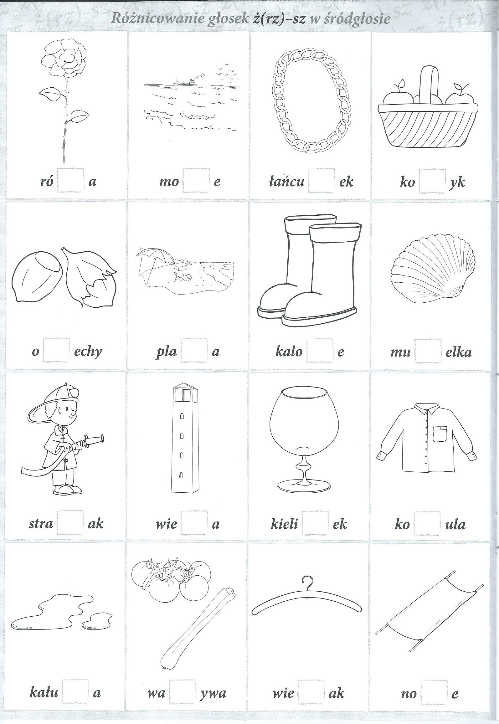  wiczenia G oski Sz W Sylabach G osek rz sz W Wyrazach Oraz 